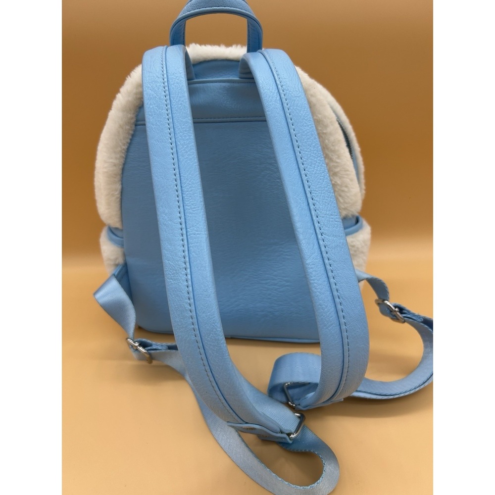 Disney Parks 2021 Loungefly Yeti Mini Backpack Plush Blue White Disney Bag - Picture 2 of 6